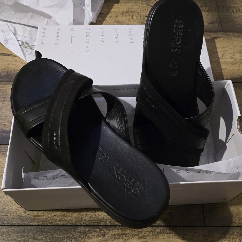 Geox leather sandals men sz 10